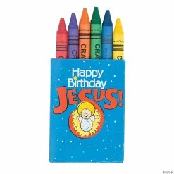 Best deal ✨ 6-Color Happy 🎂 Birthday Jesus Crayons - 48 Boxes ⌛