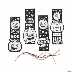 Deals ⭐ Color Your Own Christian Pumpkin Fuzzy Bookmarks - 12 Pc. 🧨 -Stationery Supplies Shop color your own christian pumpkin fuzzy bookmarks 12 pc 13844207 a02