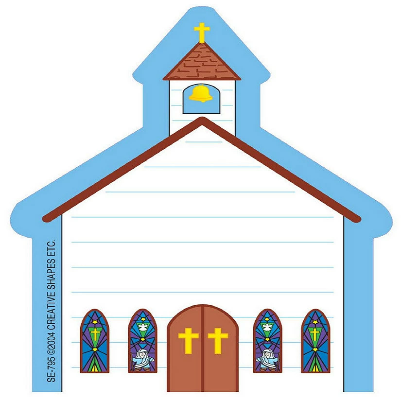 Outlet π Creative Shapes Etc. - Mini Notepad - Church π 3 Outlet π Creative Shapes Etc. - Mini Notepad - Church π