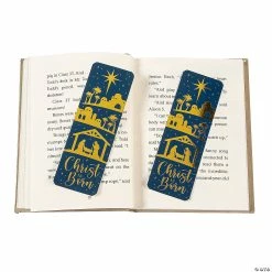 Deals 👍 Gold Foil Nativity Bookmark - 48 Pc. 🎉