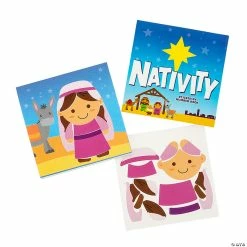 Coupon 😀 Mini Sticker-By-Number Nativity Books - 12 Pc. 👏