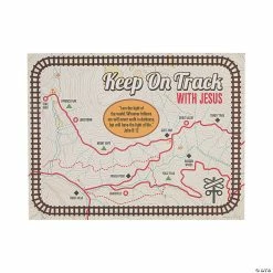 New 🤩 Railroad VBS Map Handout Sheets - 24 Pc. 💯